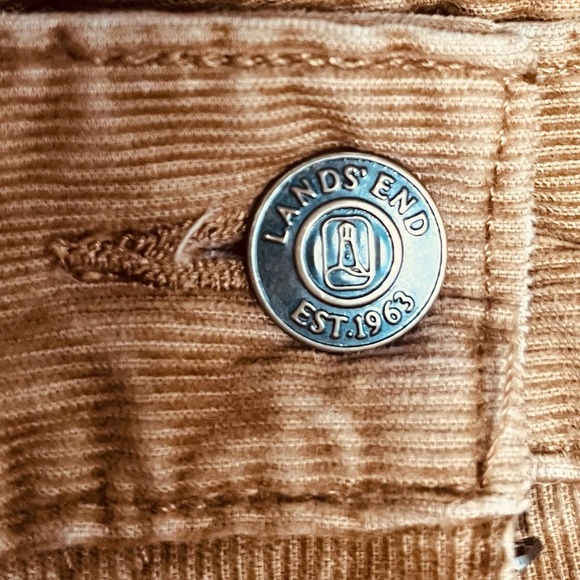 Lands' End Women's Mid Rise Straight Leg Corduroy Dark Toffee Color 
Size 12P - Picture 4 of 8